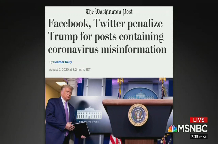  Facebook, Twitter Censor Fox News Video of Trump Talking Kids and Coronavirus