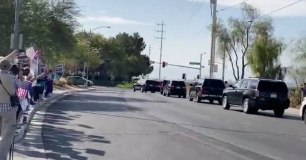  “Go Home Joe!” – Trump Supporters Tell Biden How They Really Feel About His Trip to Las Vegas as His Motorcade Drives By (VIDEO)
