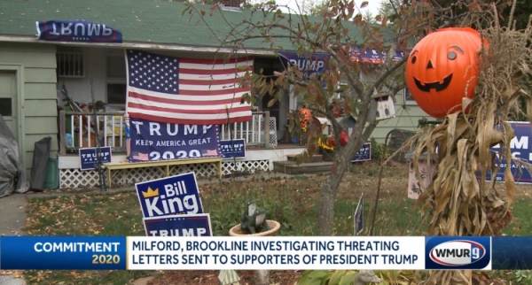  Trump Supporters in New Hampshire Receive Letters Threatening to Burn Down Their Homes “Should Trump Not Concede Election”