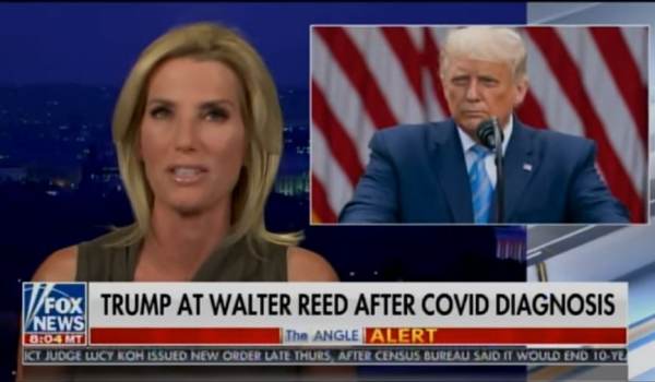  “Those Angels Are Watching Over Him Tonight” – Laura Ingraham Opens Show with Very Moving Tribute to President Trump as He Enters Walter Reed with Coronavirus