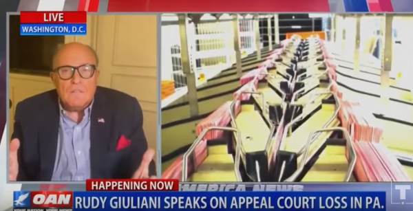  “The Democrats Are Lying.  I Don’t Know About the Judges” – Rudy Giuliani Discusses Today’s Response from Third Circuit Court of Appeals (Video)