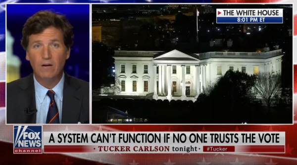  “The System Was Rigged Against One Candidate” – Tucker Carlson Backtracks on Voting Machines After Slamming Sidney Powell (VIDEO)