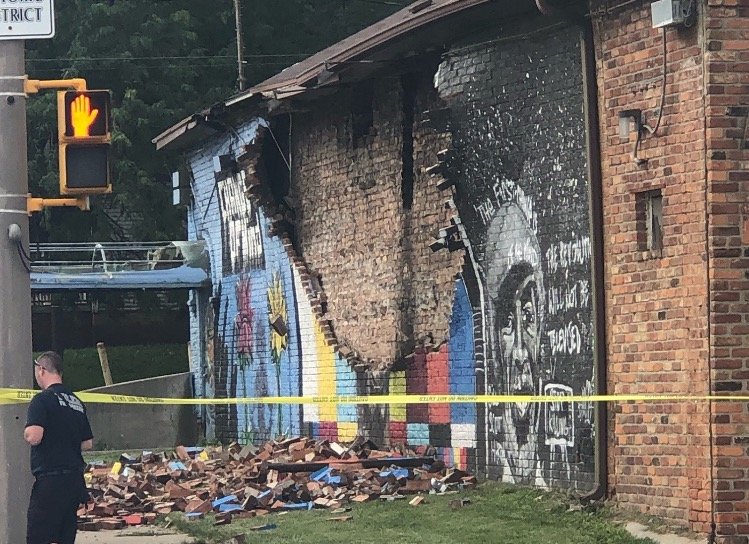  Mural Honoring George Floyd in Toledo, Ohio Destroyed by Lightning Strike