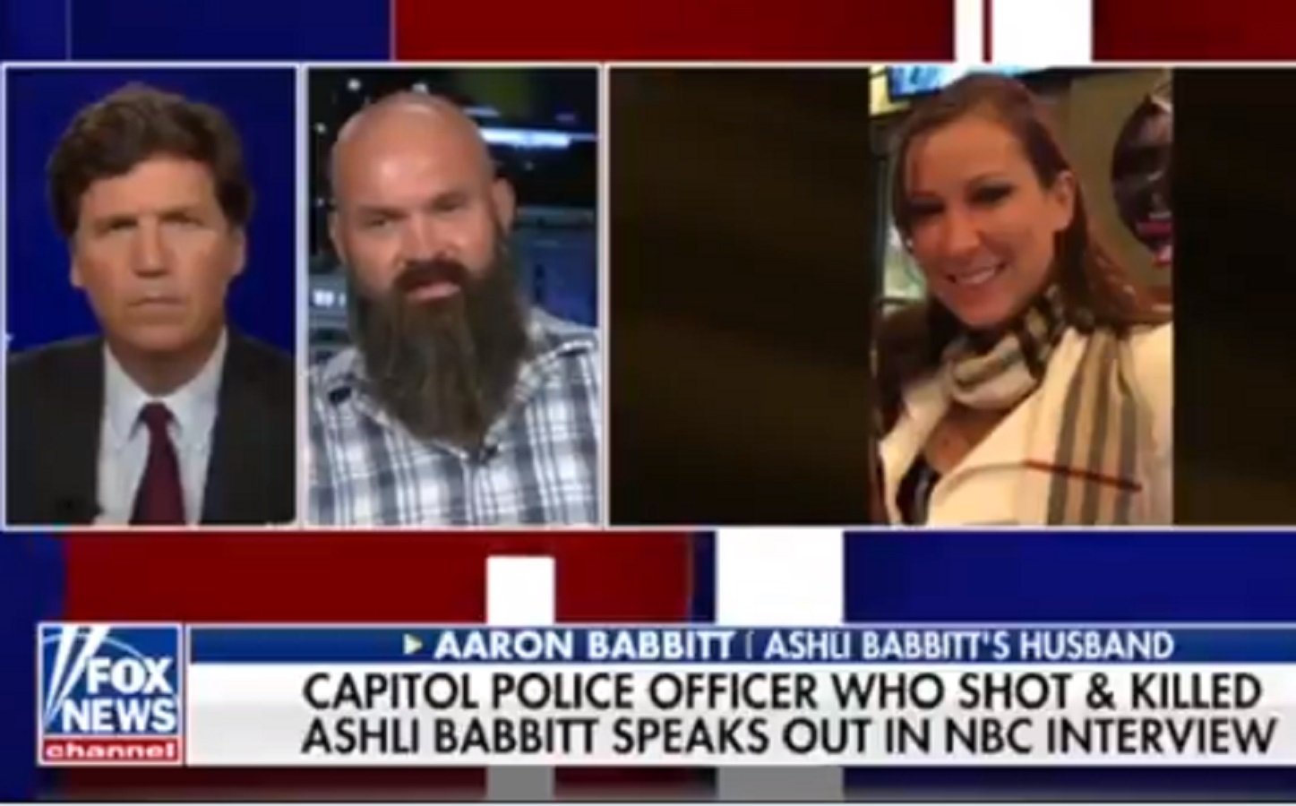  WATCH: Ashli Babbitt’s Husband Appears on Tucker Carlson to Respond to MSNBC Interview With Her Killer