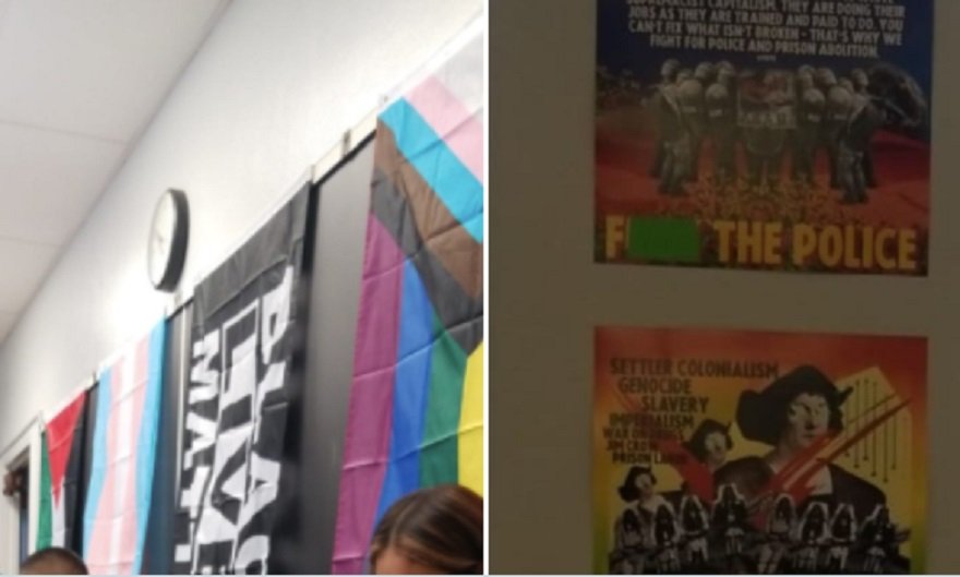  Los Angeles Teacher Caught With ‘F–k the Police,’ ‘F–k Amerikkka’ Propaganda Hanging in Classroom