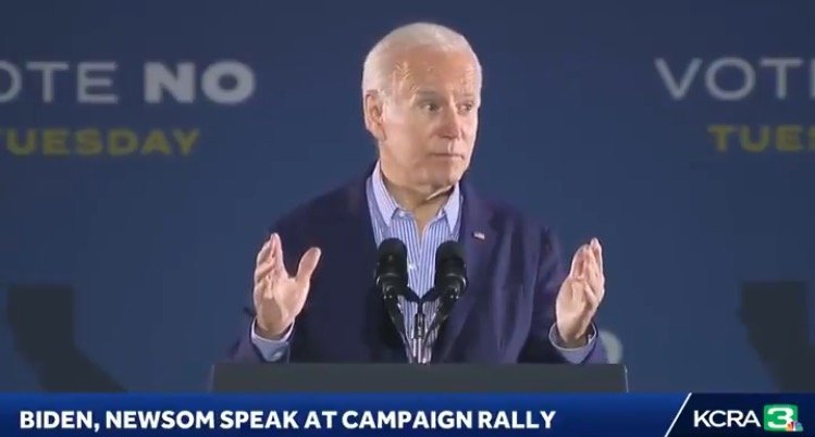  Biden in SoCal: “You Either Keep Newsom as Your Governor or You’ll Get Donald Trump – Not a Joke” (VIDEO)