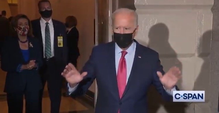  CLOWN SHOW: Joe Biden Offers to Take Questions From Members of Democrat Caucus, But His Aides Jump In and Stop Him