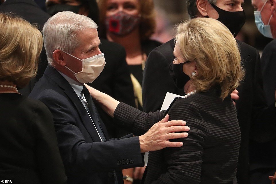  Hillary and Dr. Fauci Meet Up at Funeral – Look Like Long-Lost Lovers Reunited