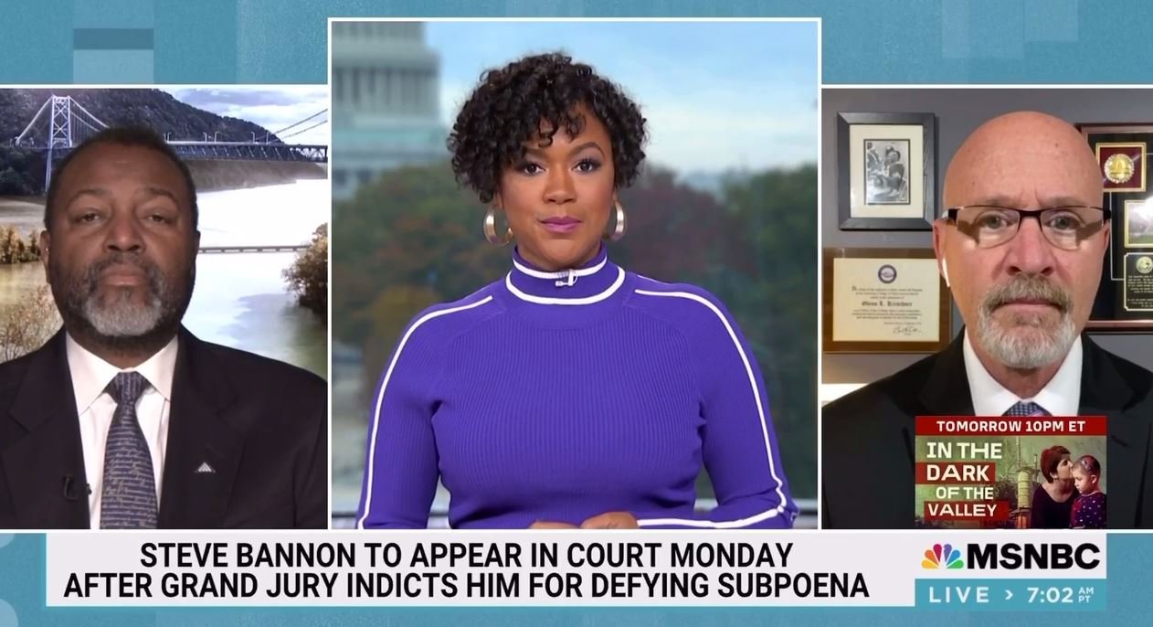  VIDEO: MSNBC Hack Calls Steve Bannon a “Gladiator for Fascism” Who Wants “To Write His Mein Kampf in Prison” Because he Supports Election Integrity