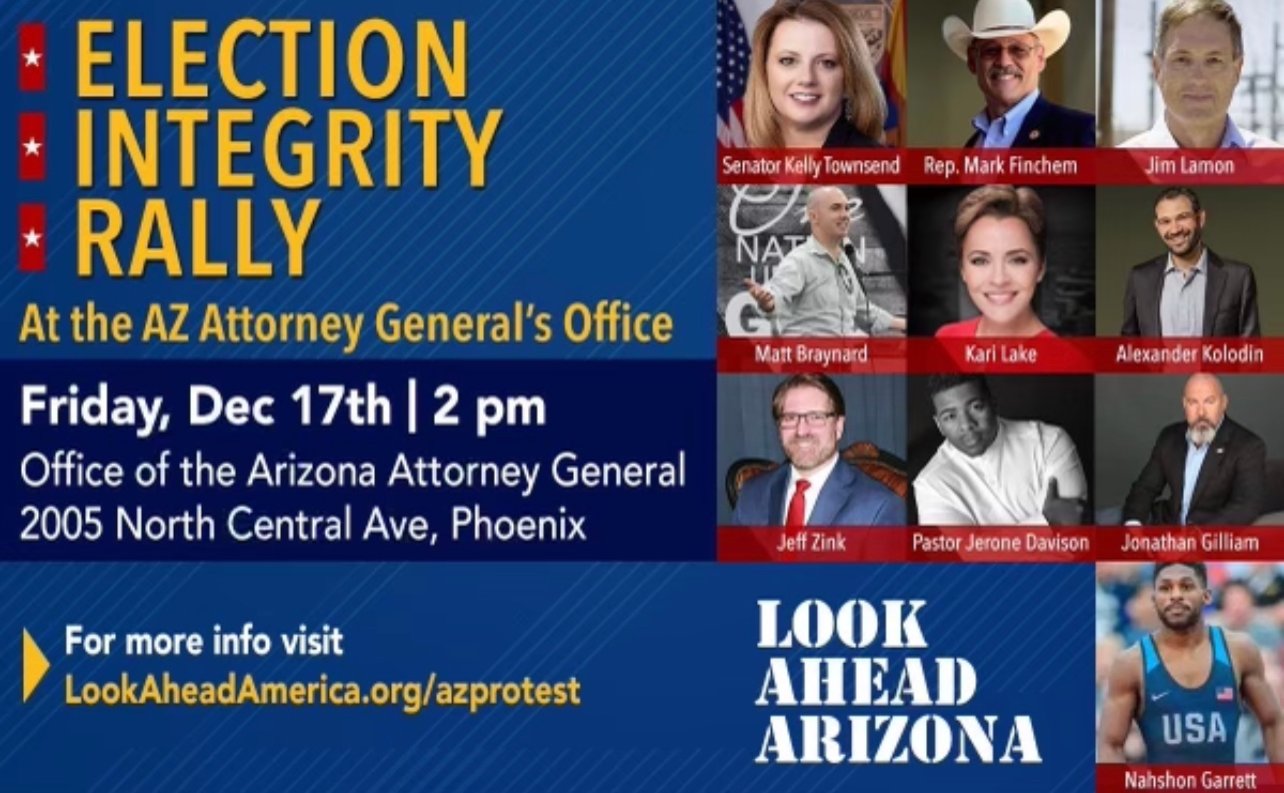  ARIZONA: ELECTION INTEGRITY RALLY – December 17th at Arizona Attorney General’s Office