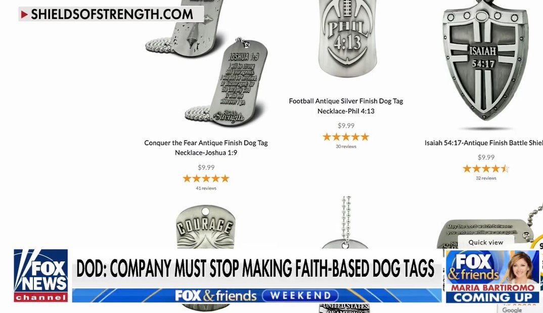  Doing Satan’s Work: Pentagon Orders Company to Stop Making Faith-Based Dog Tags (Video)
