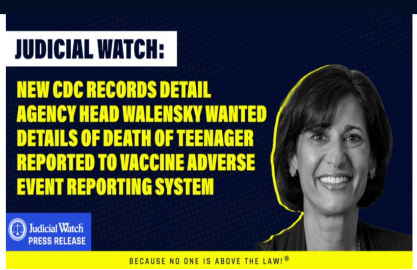  New CDC Records Detail Agency Head Walensky Wanted Details of Death of Teenager