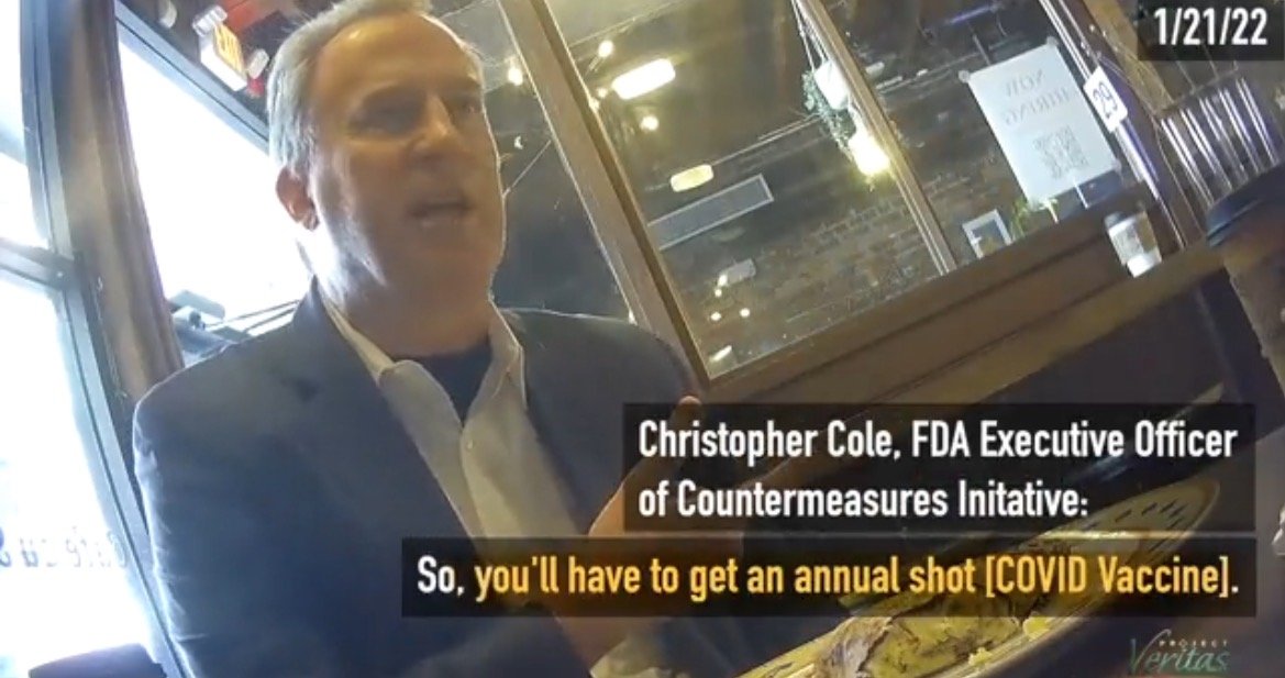  PROJECT VERITAS: FDA Exec Officer on Hidden Camera: Biden Wants to Inoculate as Many People as Possible, “You’ll Have to Get an Annual Shot”