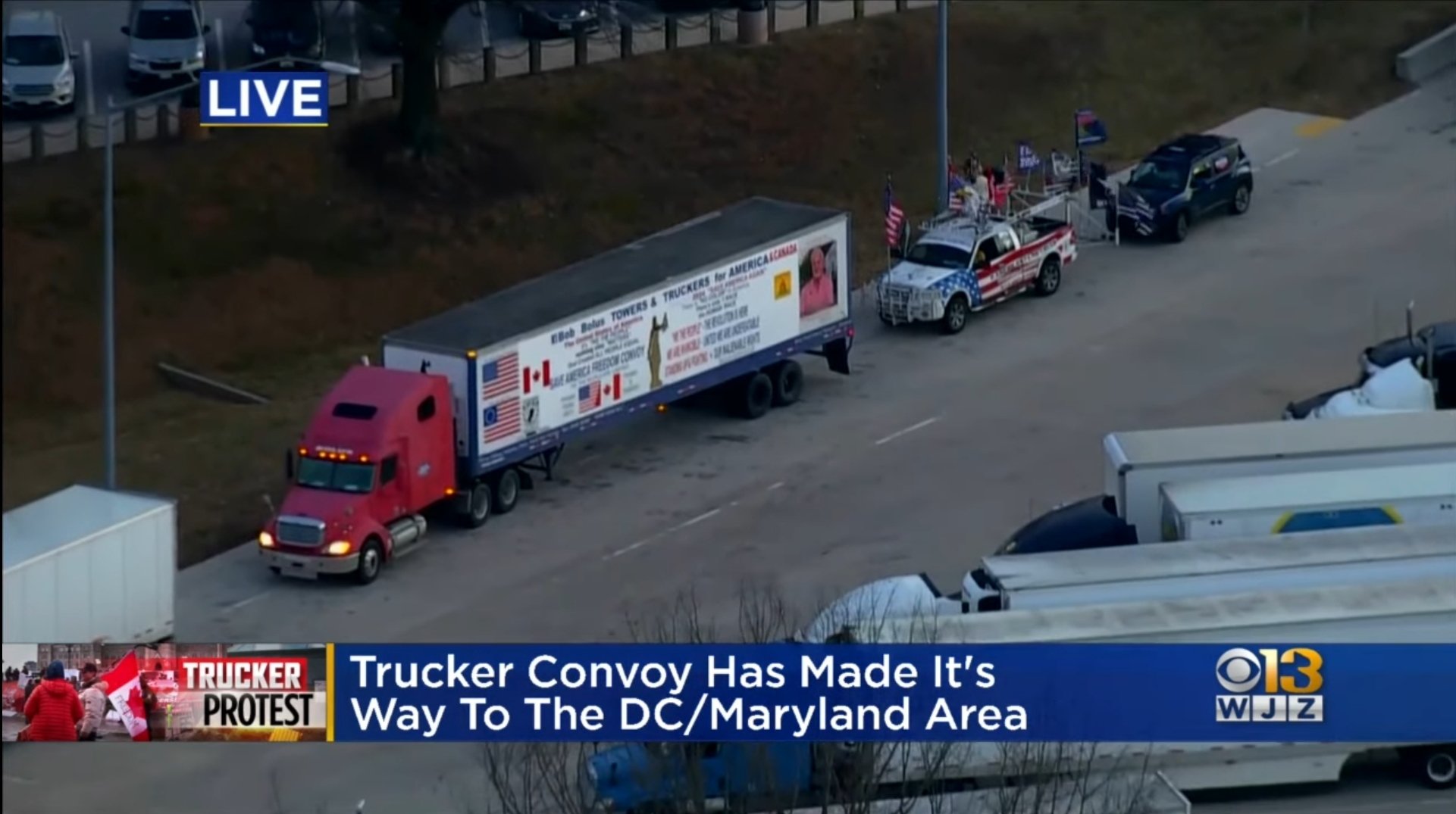  First Group of Truckers Reaches Biden’s Backyard As Massive People’s Convoy Begins its Journey to The Nation’s Capital (VIDEOS)