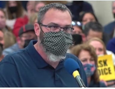  VIDEO: Illinois Father Weeps with Rage at School Board Meeting Over Mask Mandates that Ruined His Daughter’s Development – School Board Responds by Telling Audience to Put Their Masks On