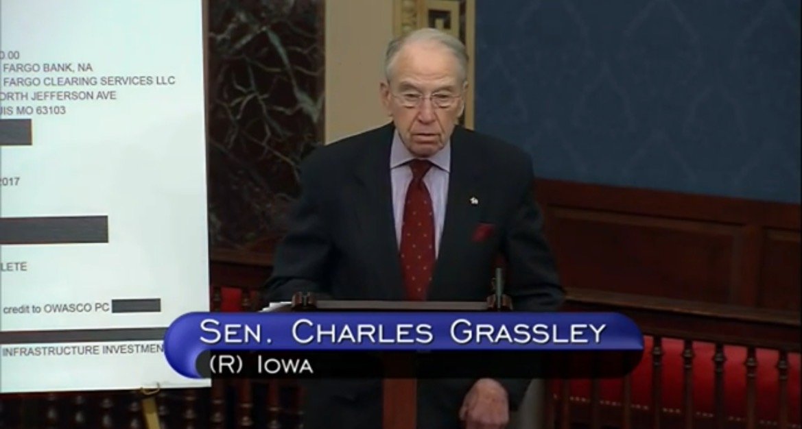  WATCH: PART 2: Chuck Grassley Reveals Hunter and James Biden Received Hundreds of Thousands of Dollars From Companies Linked to ChiComs (VIDEO)