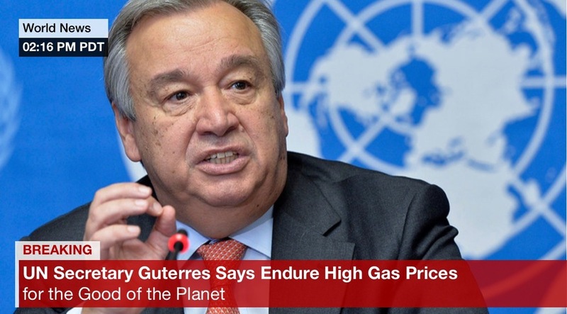  UN Chief Says Endure High Gas Prices for the Good of the Planet