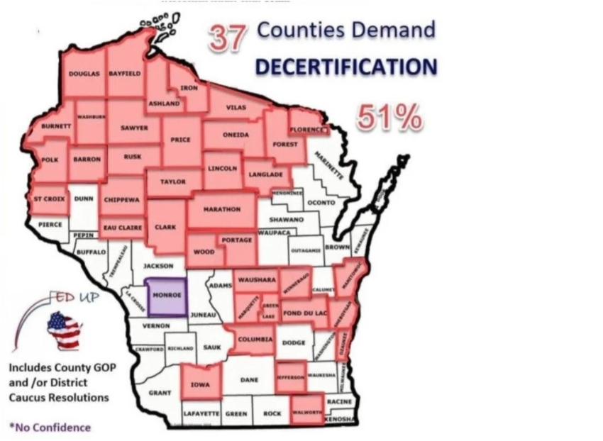  HUGE: GOP Officials in More than Half the Wisconsin Counties Are Calling for the Decertification of the State’s 2020 Election Results