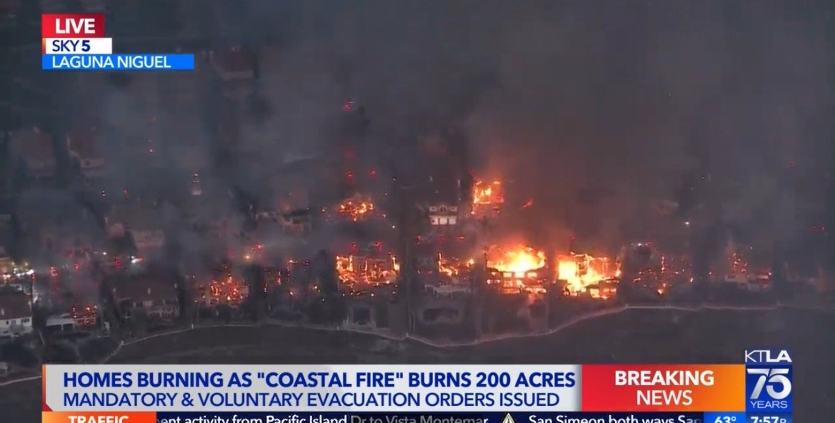  SoCal Blaze: Massive Fire Engulfs at Least 20 Homes in Laguna Niguel (VIDEOS)