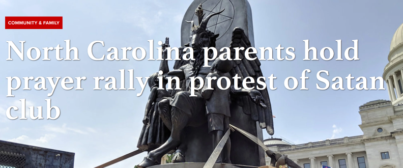  North Carolina parents hold prayer rally in protest of Satan club