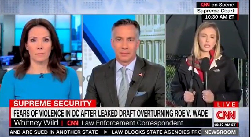  Can’t Make This Up: Fake News CNN Warns the Far Right Is Calling for Violence Following Leaked Roe v. Wade Decision… Is Chris Wray’s FBI Plotting Again?