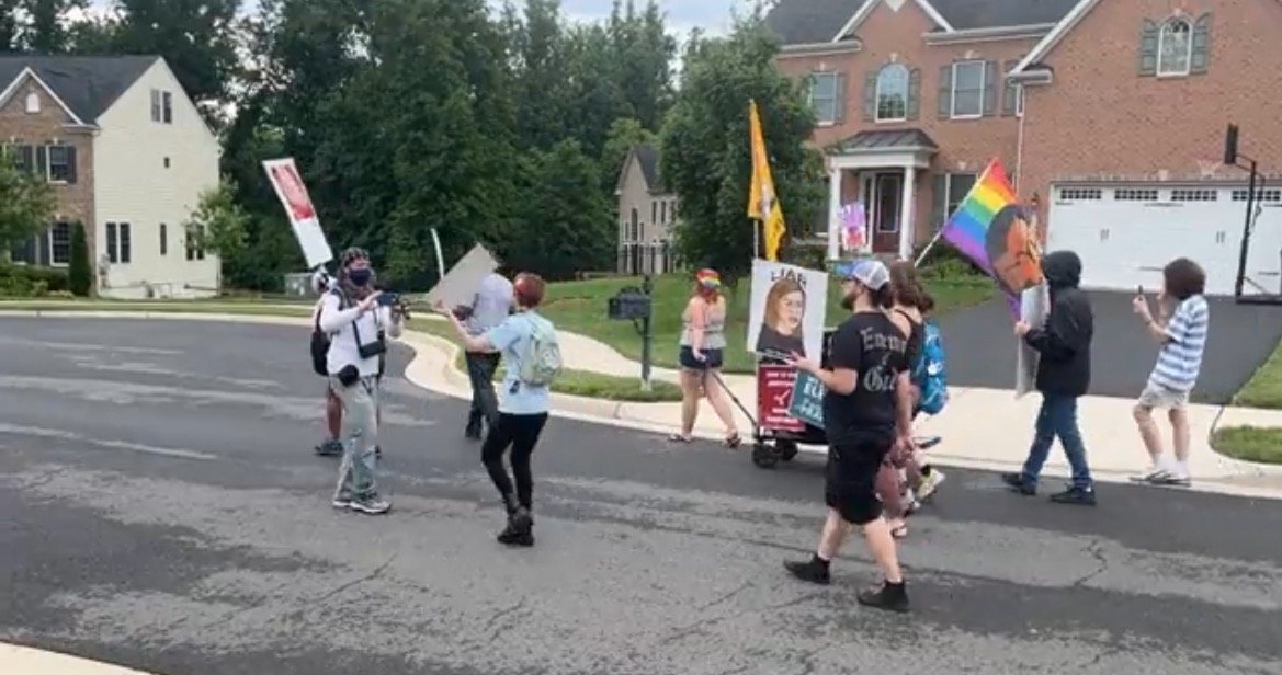  Far-Left Protesters Blast Vulgar Music, Scream Obscenities Outside of Supreme Court Justice Amy Coney Barrett’s House (VIDEO)