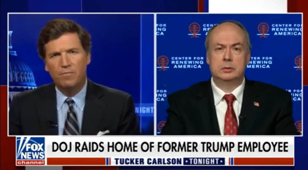  Raid on Home of Former Trump DOJ Official Jeffrey Clark Was Part of Nationwide FBI Raids on Republicans (Clark on Tucker Carlson: Video)