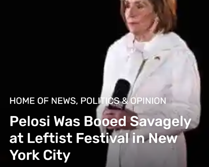  Pelosi Was Booed Savagely at Leftist Festival in New York City