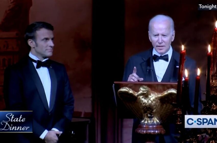 Biden Bungles Toast at State Dinner with French President Emmanuel Macron (VIDEO)