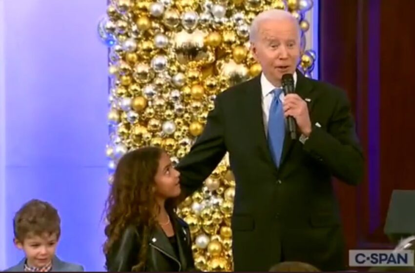  Joe Biden Can’t Keep His Paws Off Little Girl at White House Hanukkah Ceremony (VIDEO)