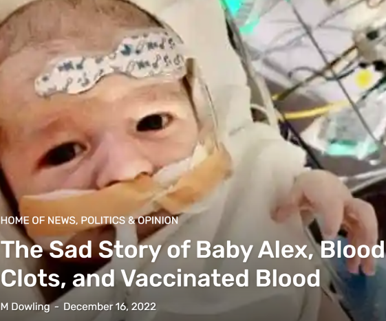  The Sad Story of Baby Alex, Blood Clots, and Vaccinated Blood