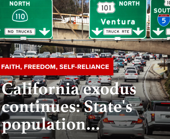  California exodus continues: State’s population dwindles by 500,000 in two years