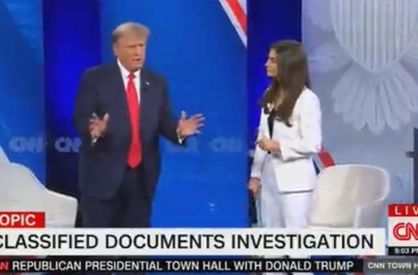 Trump Calls CNN’s Kaitlan Collins a “Nasty Person” and the Crowd Goes Wild! (VIDEO)