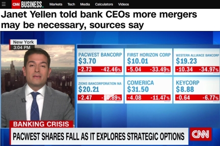  Yellen: “More Bank Mergers Necessary” as Banks Lose Tens of $Billions in Deposits the Past Two Weeks