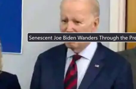 Senescent Joe Biden Wanders Through the Presidency