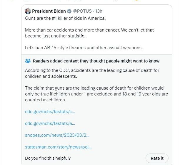  Mushroom Brain Joe Biden Caught Lying Again on Twitter about Guns