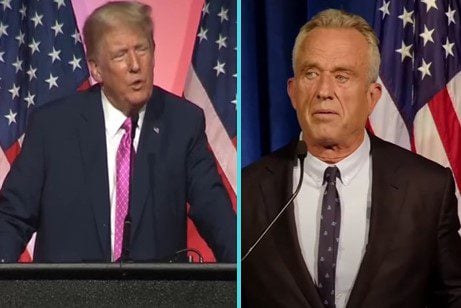 Trump Says He “Respects” RFK Jr. and Believes Biden Will Refuse to Debate Him (Video)