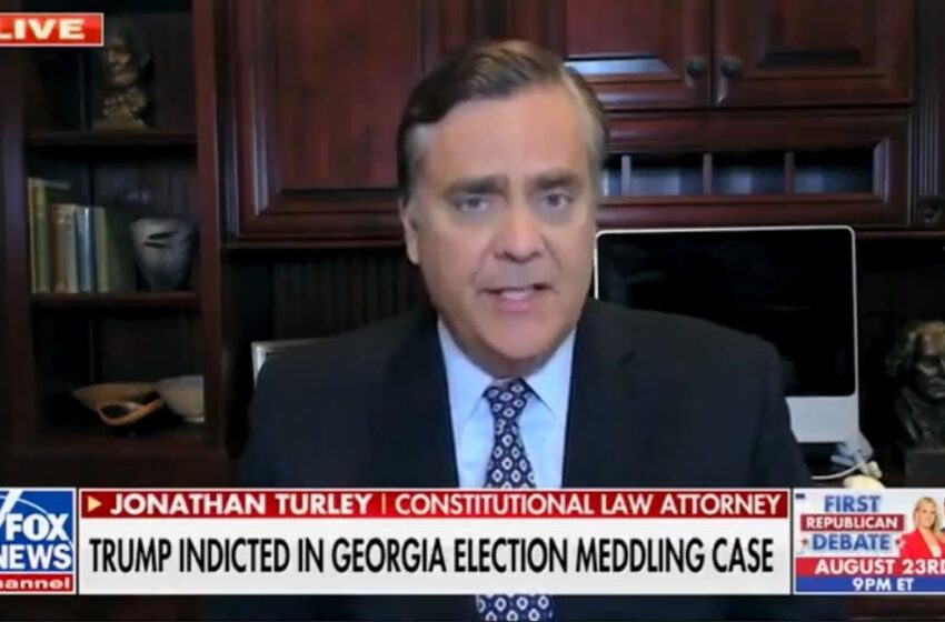  Jonathan Turley Reacts to Fani Willis’s RICO & Conspiracy Charges Against Trump (VIDEO)