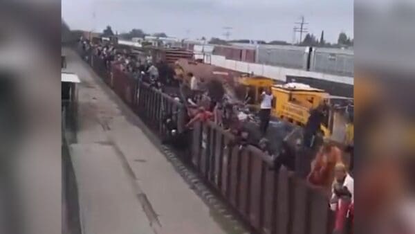  Stunning Videos From Mexico of Open Train Cars Taking Hordes of Migrants to Biden’s Open US Border