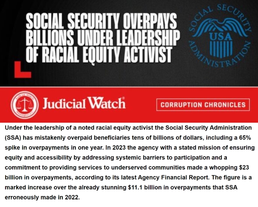  Social Security Overpays Billions Under Leadership of Racial Equity Activist