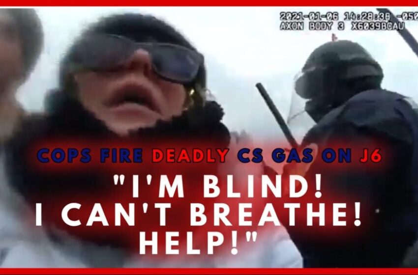  SICKENING DISPLAY OF POLICE ABUSE: Cops Shove Woman to the Ground on J6 As She Chokes On Deadly CS Gas, Screams For Help: ‘I’m Blind… I Can’t Go Back… I Can’t Breathe’ [WATCH]