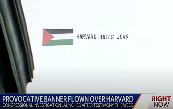  Airplane Flies Banner Over Harvard University That Reads, ‘Harvard Hates Jews’ (VIDEO)