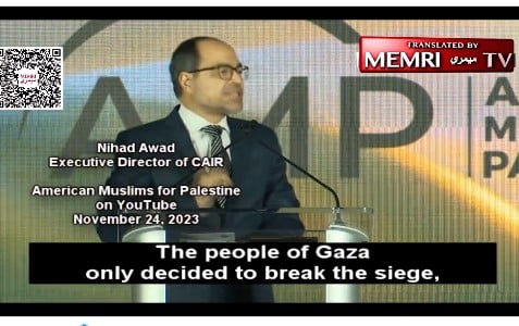 President of CAIR Nihad Awad – Who Is a Joe Biden ‘Partner’ on ‘Anti-Semitism’ – Cheers Slaughter of 1,300 Jews in Southern Israel on Oct. 7 (VIDEO)