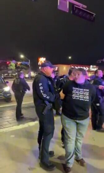  Hamas Supporters Arrested for Blocking Road Outside Dallas Airport Where Biden Was Landing in Air Force One (Video)