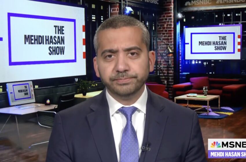  Far Left Pro-Hamas Host Mehdi Hasan Leaves MSNBC Following Cancellation of His Sunday Show (VIDEO)