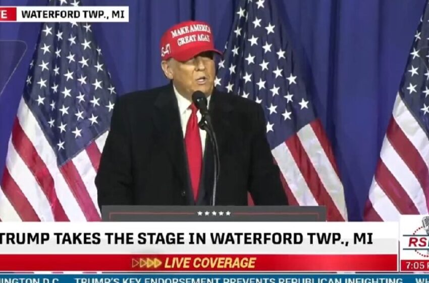  Trump on Fire in Michigan: “These People, They are not Looking for Justice -They Only Care About How to Stop Crooked Joe Biden’s Political Opponent” (VIDEO)