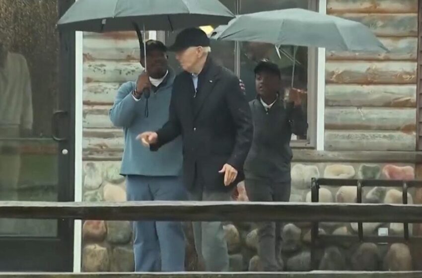  WATCH: Shocking Video of Joe Biden in Michigan Looking Lost and Needing Assistance Emerges After His Handlers Shut Out Press at Campaign Event