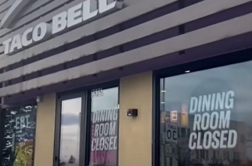  Taco Bell Closing All Dining Rooms in Oakland, California Due to Crime – Will Offer Cashless Drive-Thru Service Only