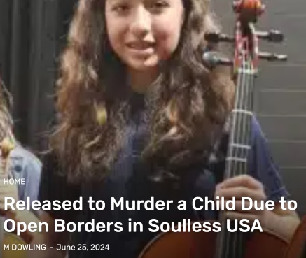  Released to Murder a Child Due to Open Borders in Soulless USA