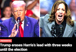  Trump erases Harris’s lead